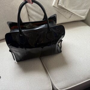 AGL Black Patent Leather Handbag
